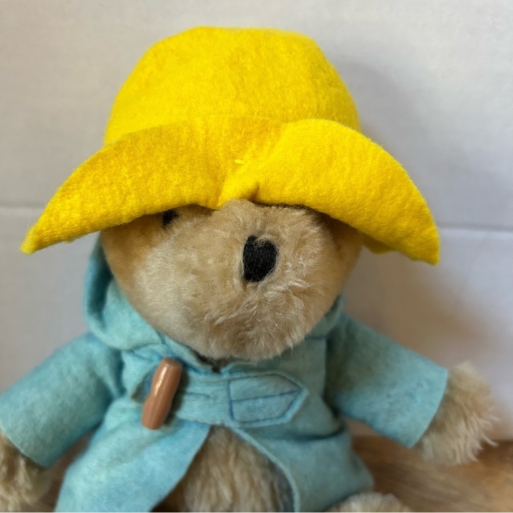 VTG 1981 Paddington Bear Plush Stuffed Animal Coat Yellow Hat 10" Eden Toys - Picture 2 of 6